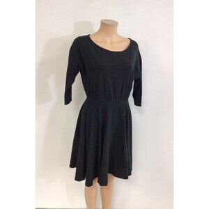 Peruvian Connection Black Dress Boatneck Womens Large